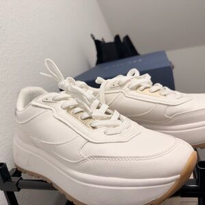 Zara White Platform Sneakers